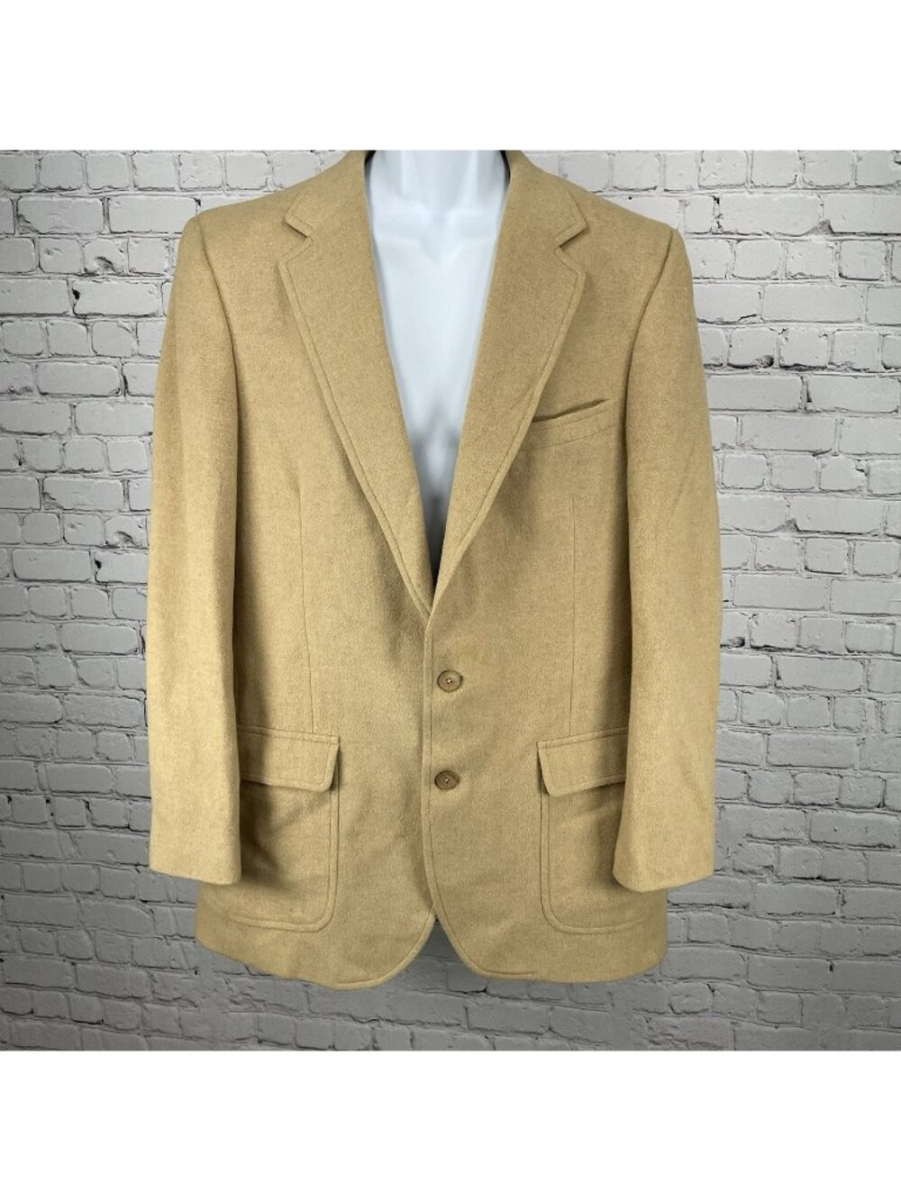 Sakowitz Christopher Carlton Tan 100% Camelhair 2 Button Blazer Sport Coat 43L